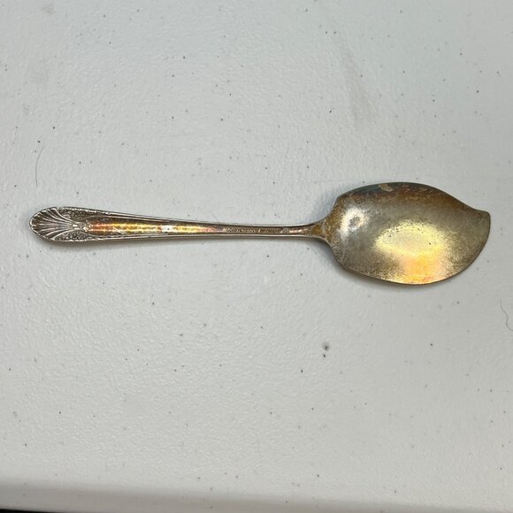 Vintage Crown Silverplate Jelly Spoon Radiance Pattern 6" Silver Plate Flatware - Picture 5 of 7